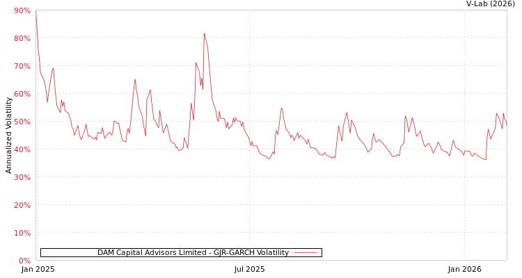 graph of DAM Capital Advisors Limited GJR-GARCH