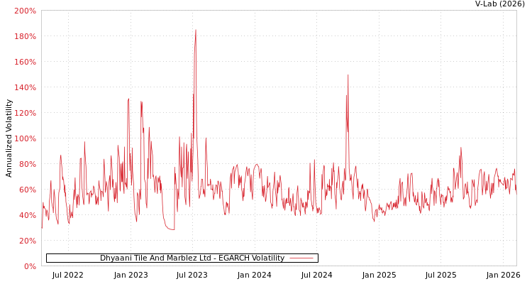 graph of Dhyaani Tile And Marblez Ltd EGARCH