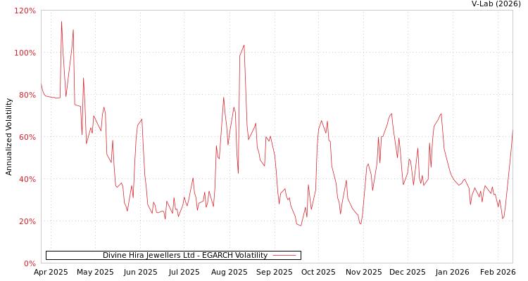 graph of Divine Hira Jewellers Ltd EGARCH