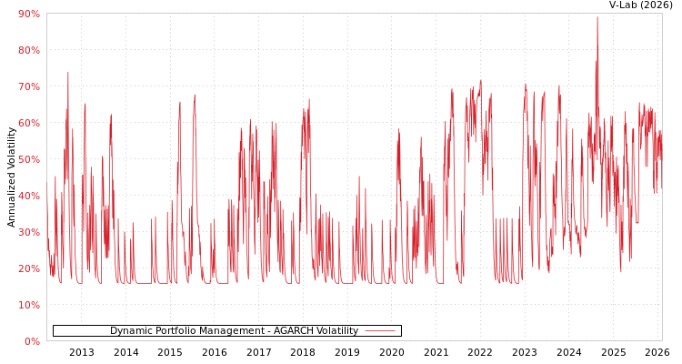 graph of Dynamic Portfolio Management AGARCH