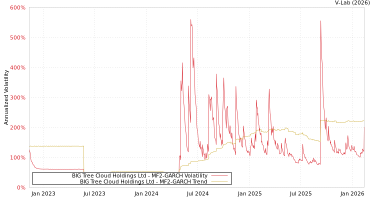 graph of BIG Tree Cloud Holdings Ltd MF2-GARCH