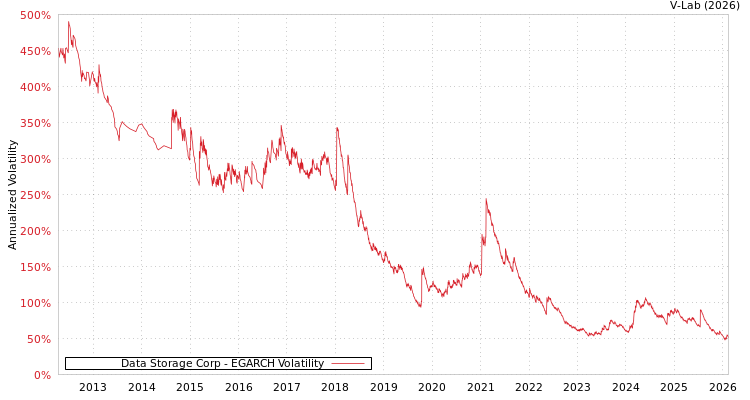 graph of Data Storage Corp EGARCH