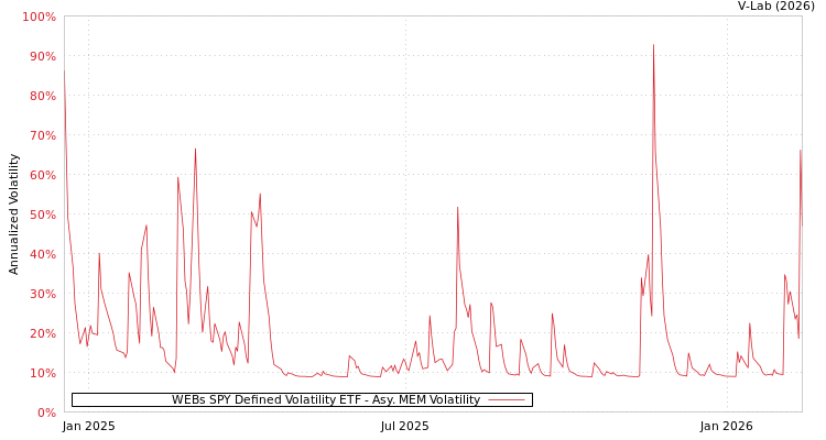 graph of WEBs SPY Defined Volatility ETF AMEM