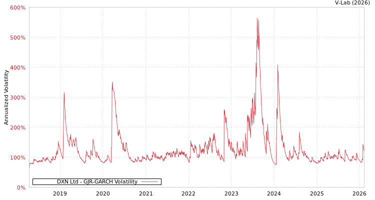 graph of DXN Ltd GJR-GARCH