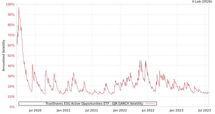 graph of TrueShares ESG Active Opportunities ETF GJR-GARCH