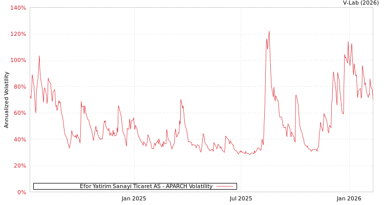 graph of Efor Yatirim Sanayi Ticaret AS APARCH