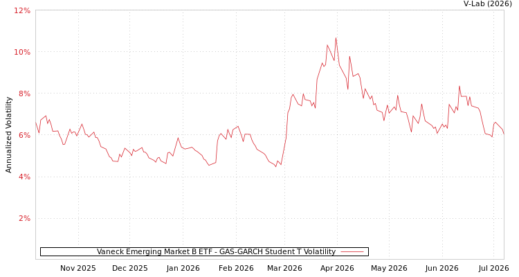 graph of Vaneck Emerging Market B ETF GAS-GARCH-T