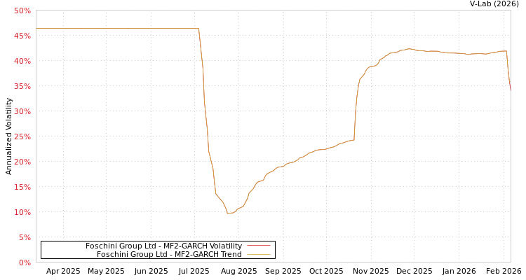 graph of Foschini Group Ltd MF2-GARCH