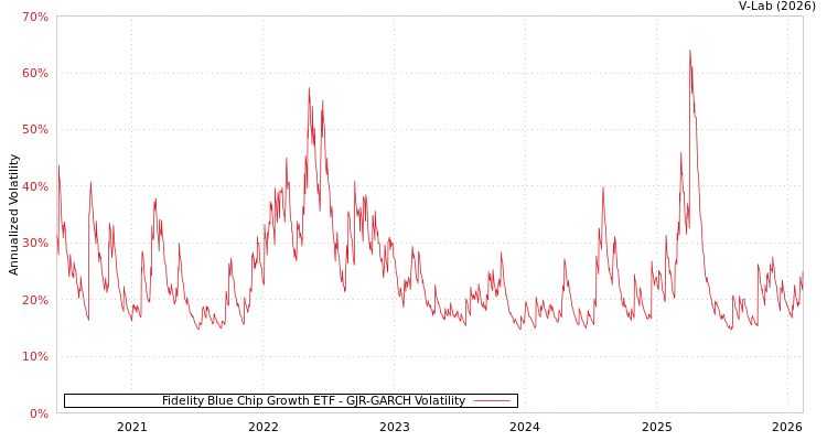 graph of Fidelity Blue Chip Growth ETF GJR-GARCH
