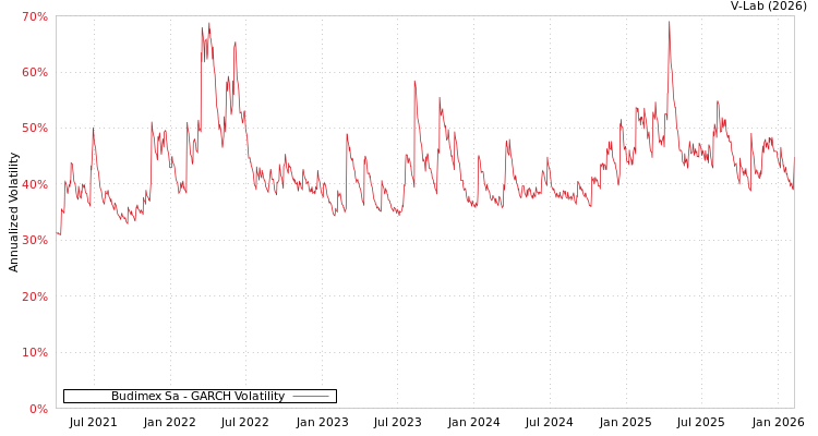 graph of Budimex Sa GARCH