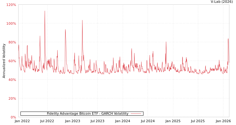 graph of Fidelity Advantage Bitcoin ETF GARCH
