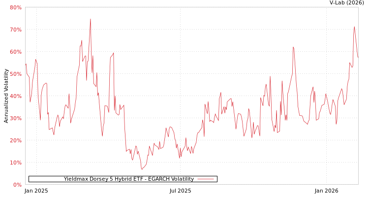 graph of Yieldmax Dorsey 5 Hybrid ETF EGARCH
