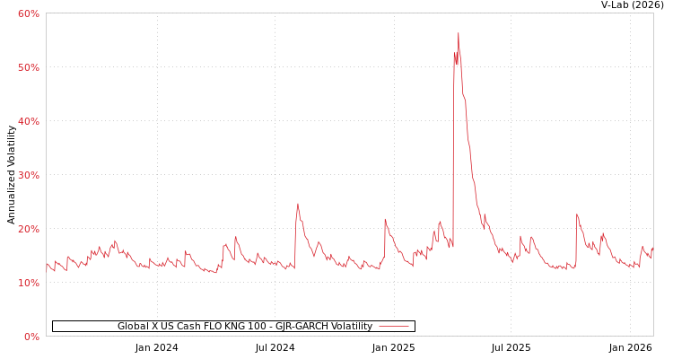 graph of Global X US Cash FLO KNG 100 GJR-GARCH