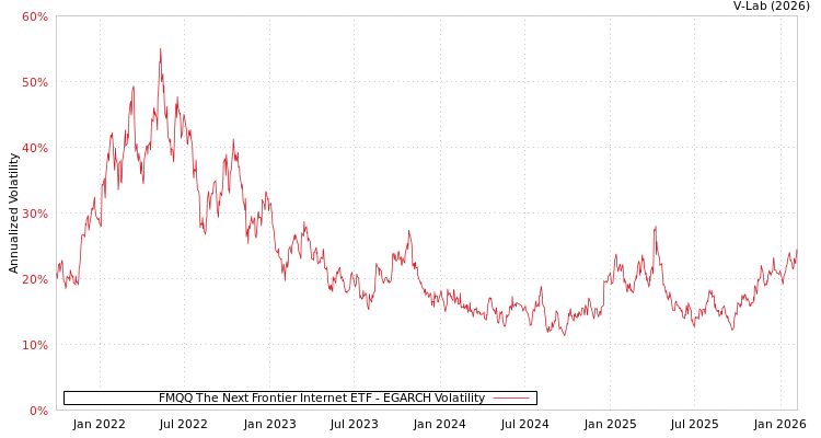 graph of FMQQ The Next Frontier Internet ETF EGARCH