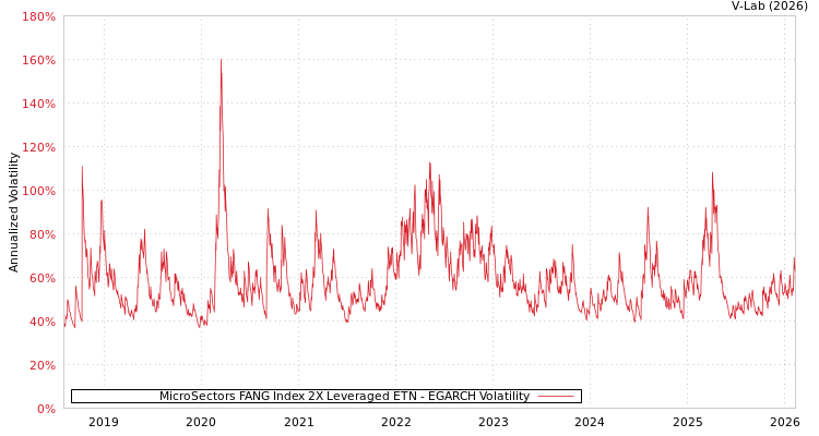 graph of MicroSectors FANG Index 2X Leveraged ETN EGARCH
