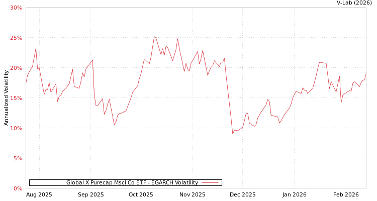 graph of Global X Purecap Msci Co ETF EGARCH