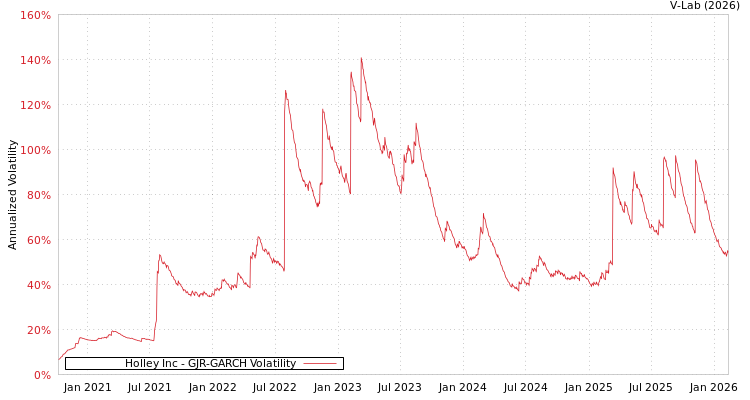 graph of Holley Inc GJR-GARCH