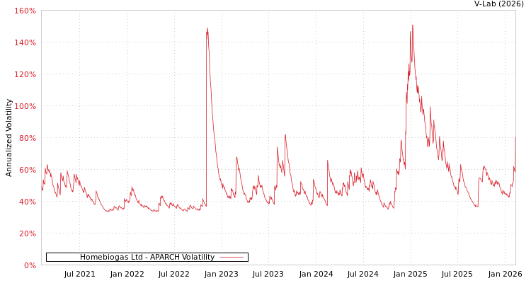 graph of Homebiogas Ltd APARCH