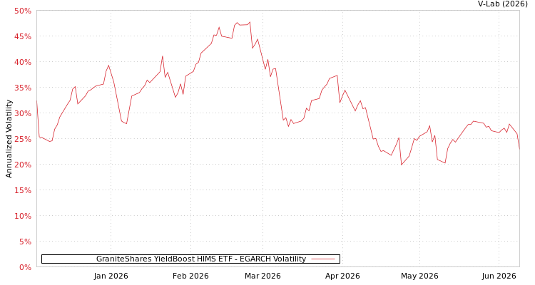 graph of GraniteShares YieldBoost HIMS ETF EGARCH