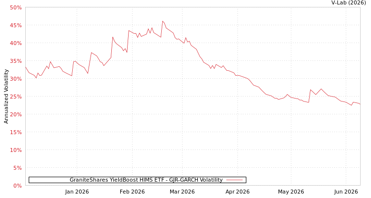 graph of GraniteShares YieldBoost HIMS ETF GJR-GARCH