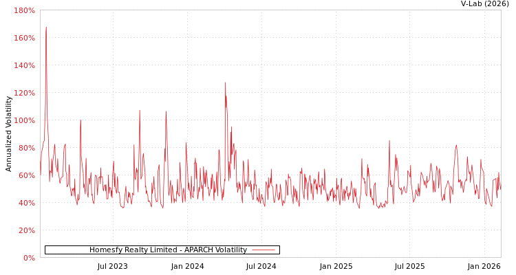 graph of Homesfy Realty Limited APARCH