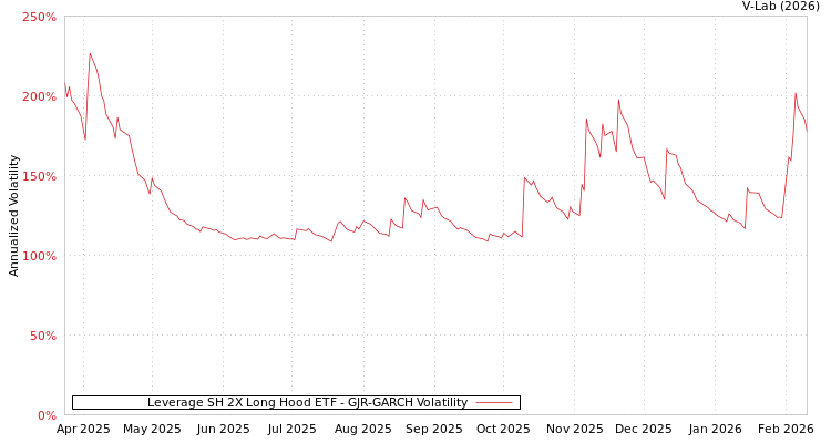 graph of Leverage SH 2X Long Hood ETF GJR-GARCH