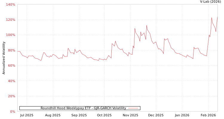 graph of Roundhill Hood Weeklypay ETF GJR-GARCH