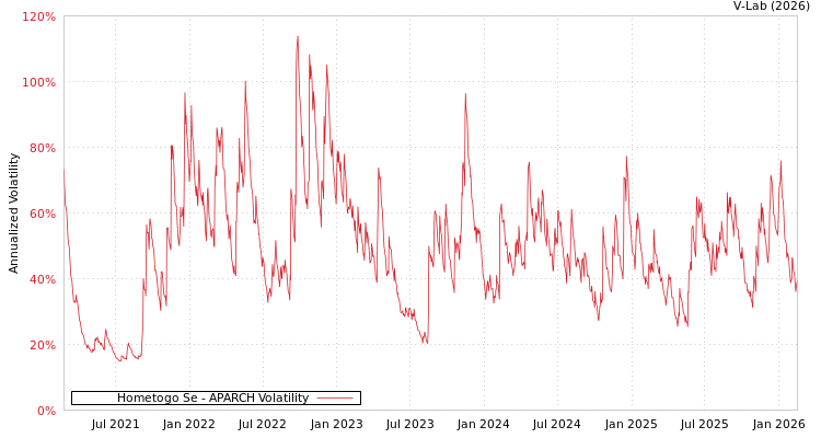 graph of Hometogo Se APARCH