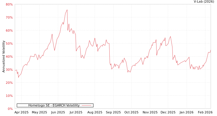 graph of Hometogo SE EGARCH