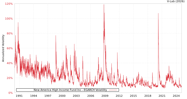 graph of New America High Income Fund Inc EGARCH