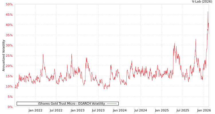 graph of iShares Gold Trust Micro EGARCH