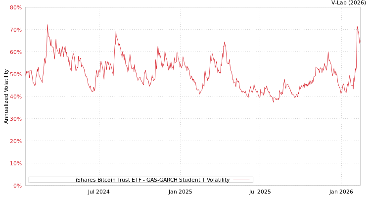 graph of iShares Bitcoin Trust ETF GAS-GARCH-T