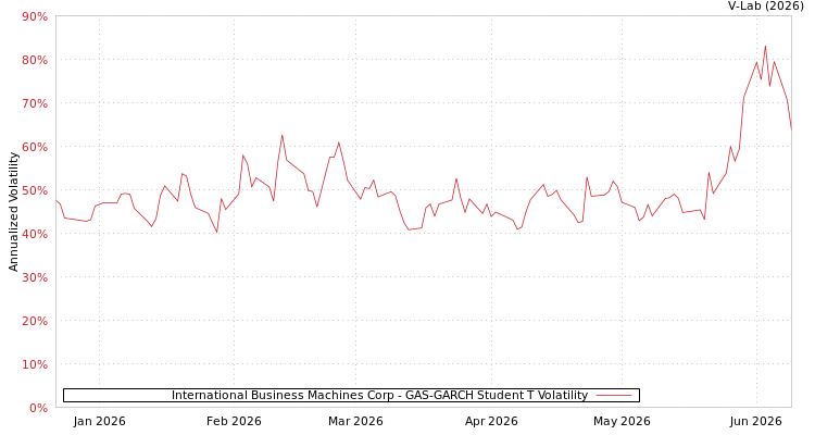 graph of International Business Machines Corp GAS-GARCH-T