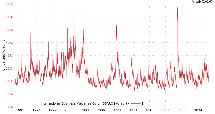 graph of International Business Machines Corp EGARCH