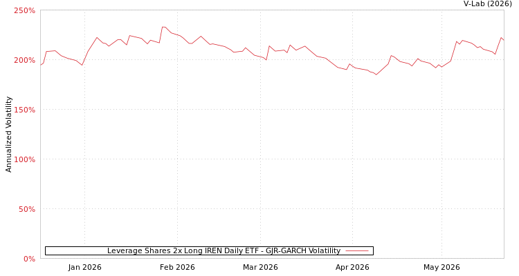 graph of Leverage Shares 2x Long IREN Daily ETF GJR-GARCH