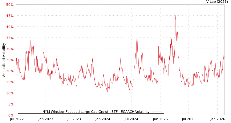 graph of NYLI Winslow Focused Large Cap Growth ETF EGARCH