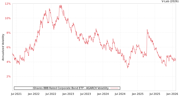 graph of iShares BBB Rated Corporate Bond ETF AGARCH