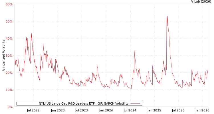graph of NYLI US Large Cap R&D Leaders ETF GJR-GARCH
