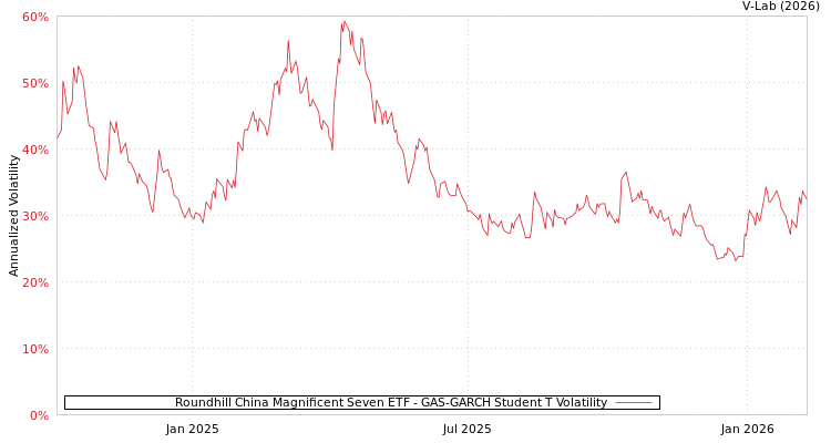graph of Roundhill China Magnificent Seven ETF GAS-GARCH-T