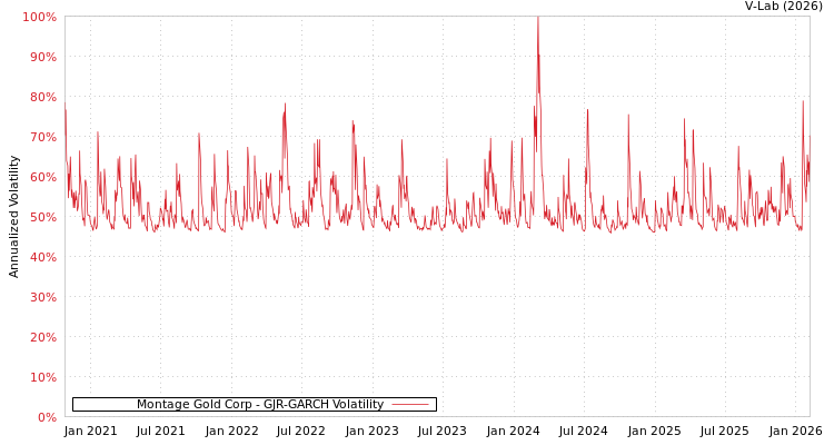 graph of Montage Gold Corp GJR-GARCH
