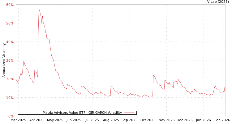 graph of Matrix Advisors Value ETF GJR-GARCH
