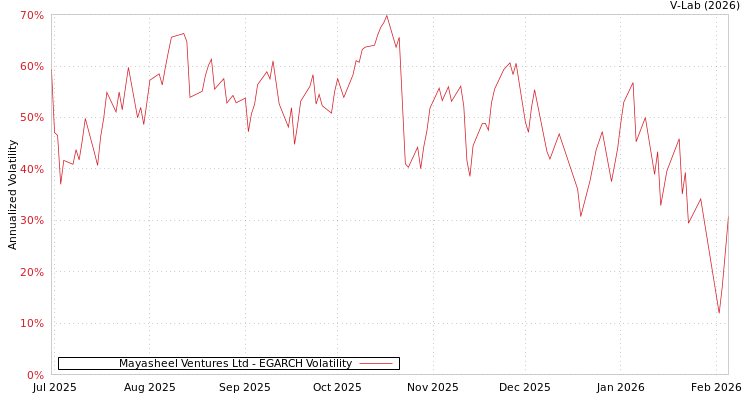 graph of Mayasheel Ventures Ltd EGARCH
