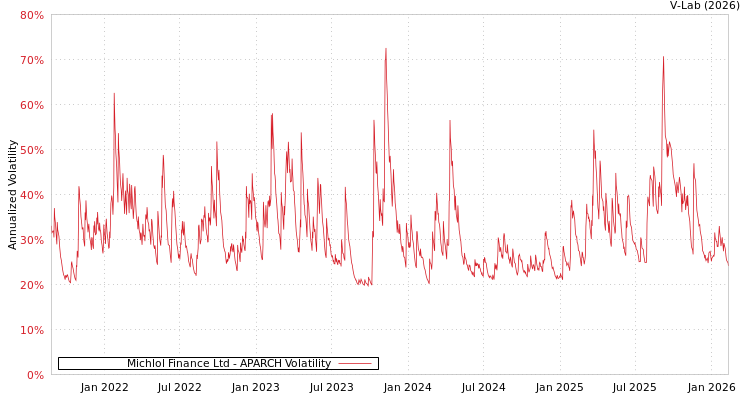 graph of Michlol Finance Ltd APARCH