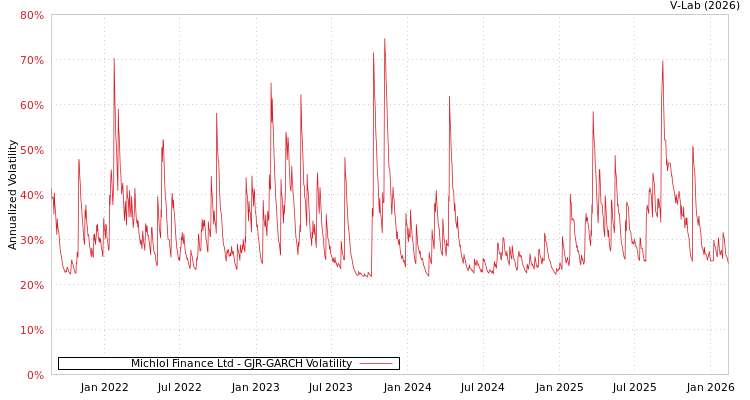 graph of Michlol Finance Ltd GJR-GARCH