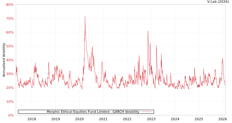 graph of Morphic Ethical Equities Fund Limited GARCH