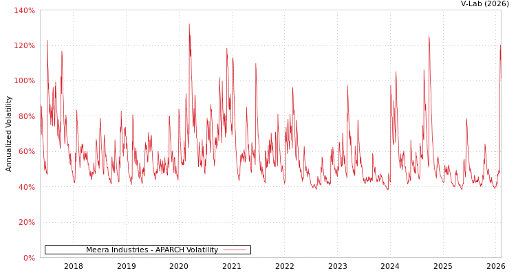 graph of Meera Industries APARCH