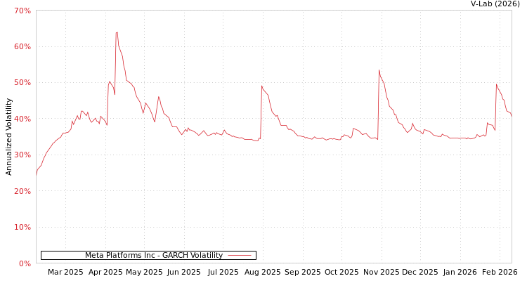 graph of Meta Platforms Inc GARCH