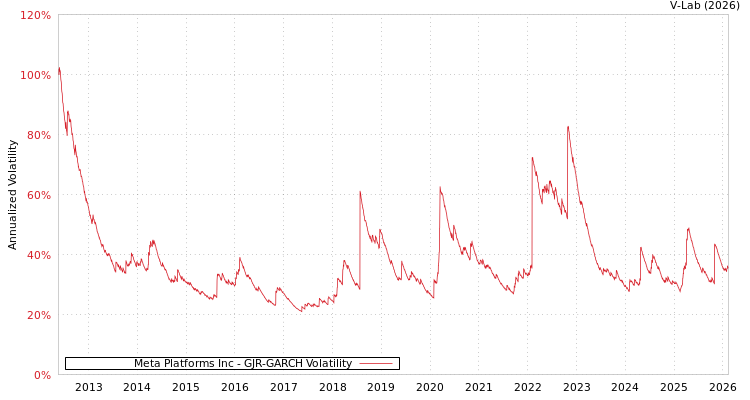graph of Meta Platforms Inc GJR-GARCH