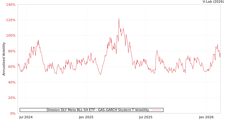 graph of Direxion DLY Meta BLL SH ETF GAS-GARCH-T