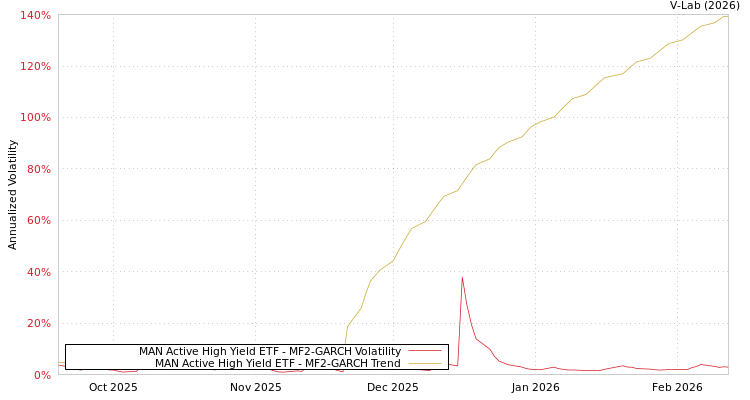 graph of MAN Active High Yield ETF MF2-GARCH